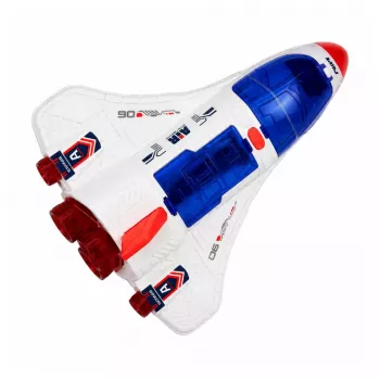 LEAN TOYS Zestaw Wahadłowiec Kosmiczny UFO Pojazd Badawczy Satelita Astronauci