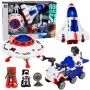 LEAN TOYS Zestaw Wahadłowiec Kosmiczny UFO Pojazd Badawczy Satelita Astronauci