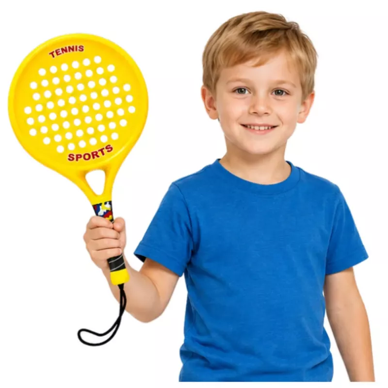 Zestaw sportowy LEAN TOYS do gry w tenisa plażowego, tenisa ogrodowego, rakietki, piankowa piłka