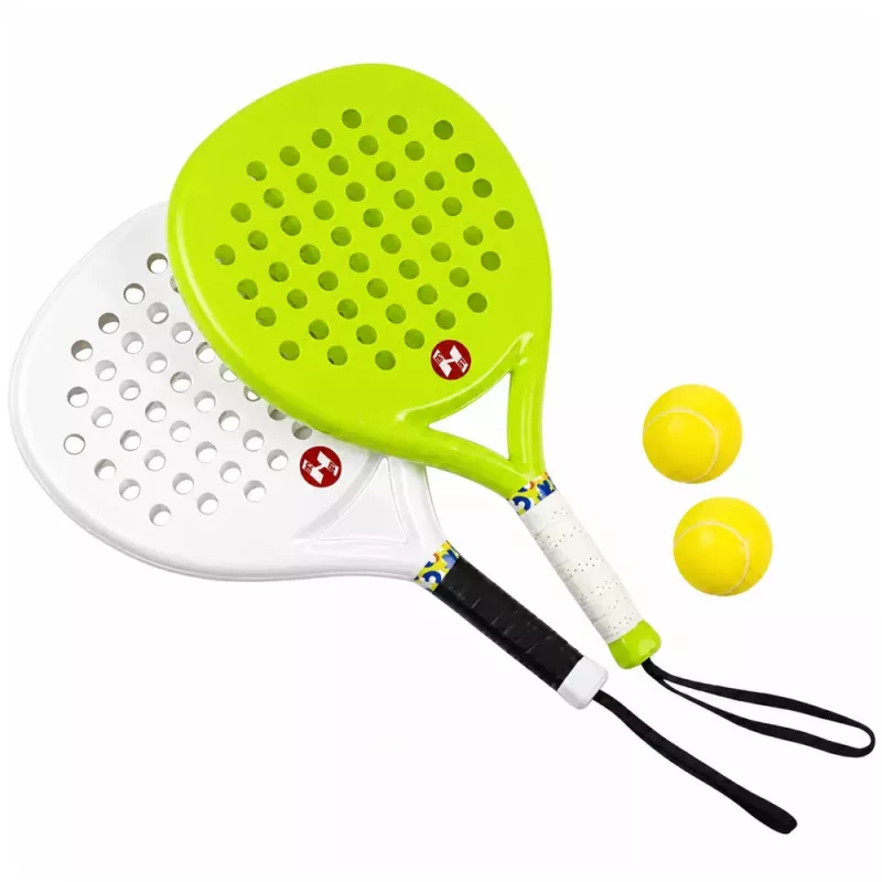 LEAN TOYS Beach and Garden Tennis Sports Set z Rakietami i Piankowymi Piłkami