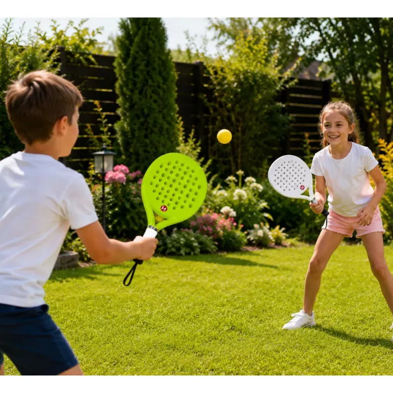 LEAN TOYS Beach and Garden Tennis Sports Set z Rakietami i Piankowymi Piłkami
