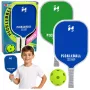 LEAN TOYS Zielono-Niebieski Zestaw Rakiet do Tenisa, Badmintona i Pickleballa