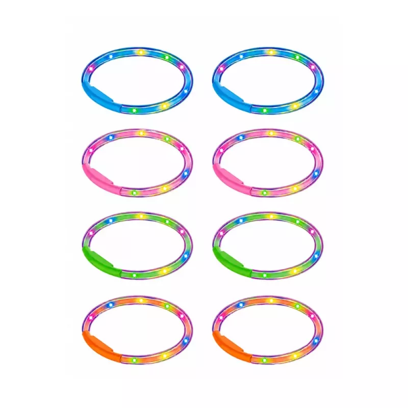 LEAN TOYS Ringo Gra Zręcznościowa Rzucanie dla Dzieci LED Świecące Obręcze i Słupki