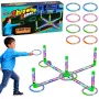 LEAN TOYS Ringo Gra Zręcznościowa Rzucanie dla Dzieci LED Świecące Obręcze i Słupki
