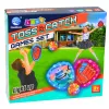 LEAN TOYS Gra zręcznościowa do rzucania i łapania, z rakietkami, świecącymi piłkami, rekin LED