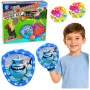 LEAN TOYS Gra zręcznościowa do rzucania i łapania, z rakietkami, świecącymi piłkami, rekin LED