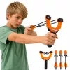 LEAN TOYS Zestaw sportowy proca z gwiżdżącymi strzałkami Pomarańczowy 15M