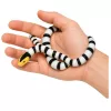 LEAN TOYS Gumowa figurka węża rozciągliwa realistyczna czarno-biała 33 cm