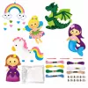 LEAN TOYS Kreatywny zestaw do szycia z filcu, pluszowe zabawki Kraina Bajek DIY 6 szt.