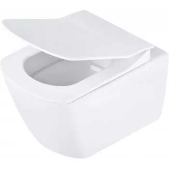 DEANTE Rimless Wall-Hung Toilet White D-Shape