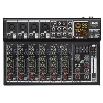 DNA PROFESSIONAL DNA QFX8 Analogowy Mikser Audio 8 Kanałów Bluetooth