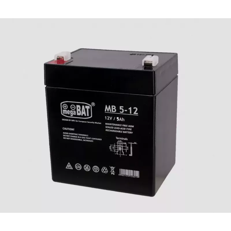 LEAN CARS AGM Gel Battery 12V 5Ah VRLA Sealed Lead Acid Battery
