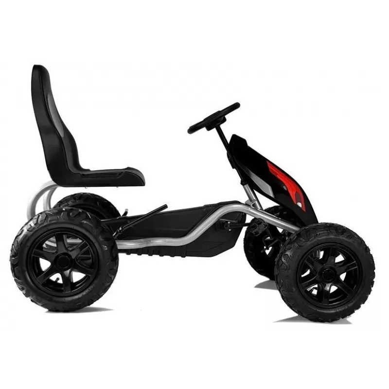LEAN CARS Gokart B012 Inflatable Tires Black Pedal Go-Kart dla Dzieci 3-8 Lat