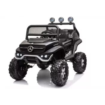 LEAN CARS Elektryczny samochodzik Mercedes Unimog S Black