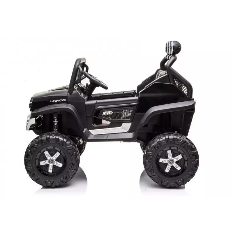 LEAN CARS Elektryczny samochodzik Mercedes Unimog S Black