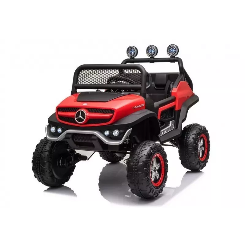 LEAN CARS Elektryczny pojazd jezdny Mercedes Unimog S czerwony
