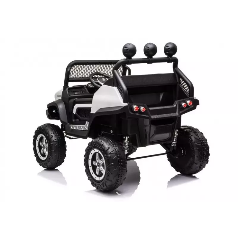 LEAN CARS Elektryczny samochodzik Mercedes Unimog S Biały