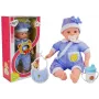 LEAN TOYS Lalka Bobas 45 cm Niebieskie Ubranko