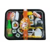 LEAN TOYS Zestaw do Sushi dla Dzieci z Sztućcami - 27 Elementów Drewnianego Jedzenia do Zabawy