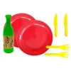 LEAN TOYS Zestaw do Sushi dla Dzieci z Sztućcami - 27 Elementów Drewnianego Jedzenia do Zabawy