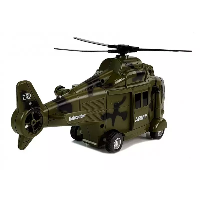 LEAN TOYS Śmigłowiec Ratunkowy Wojskowy 1:16 Hak Dźwięk Światło