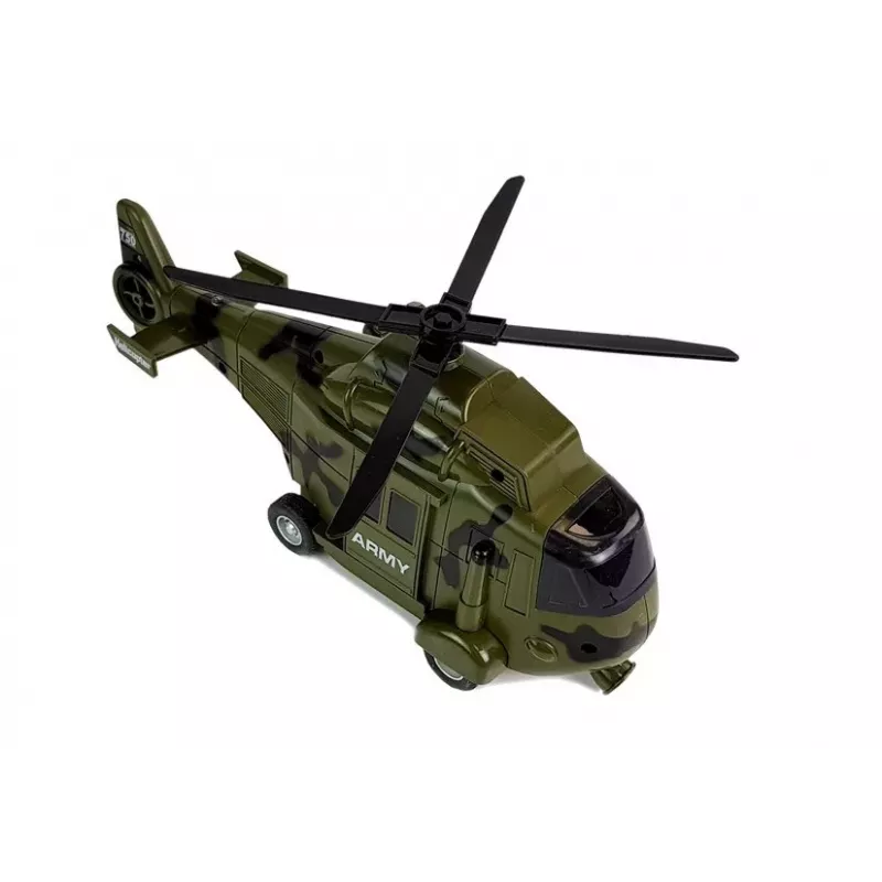 LEAN TOYS Śmigłowiec Ratunkowy Wojskowy 1:16 Hak Dźwięk Światło