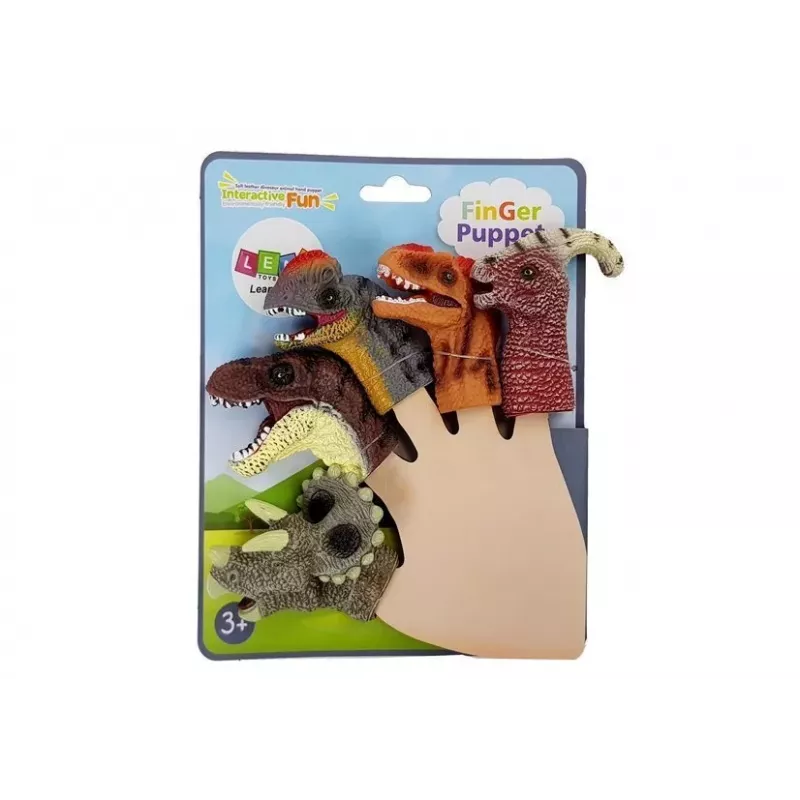 LEAN TOYS Pacynki na palce Dinozaury 5 sztuk