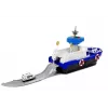 LEAN TOYS Policyjna Łódź Transportowa z Samochodami, Dźwiękami i Światłami