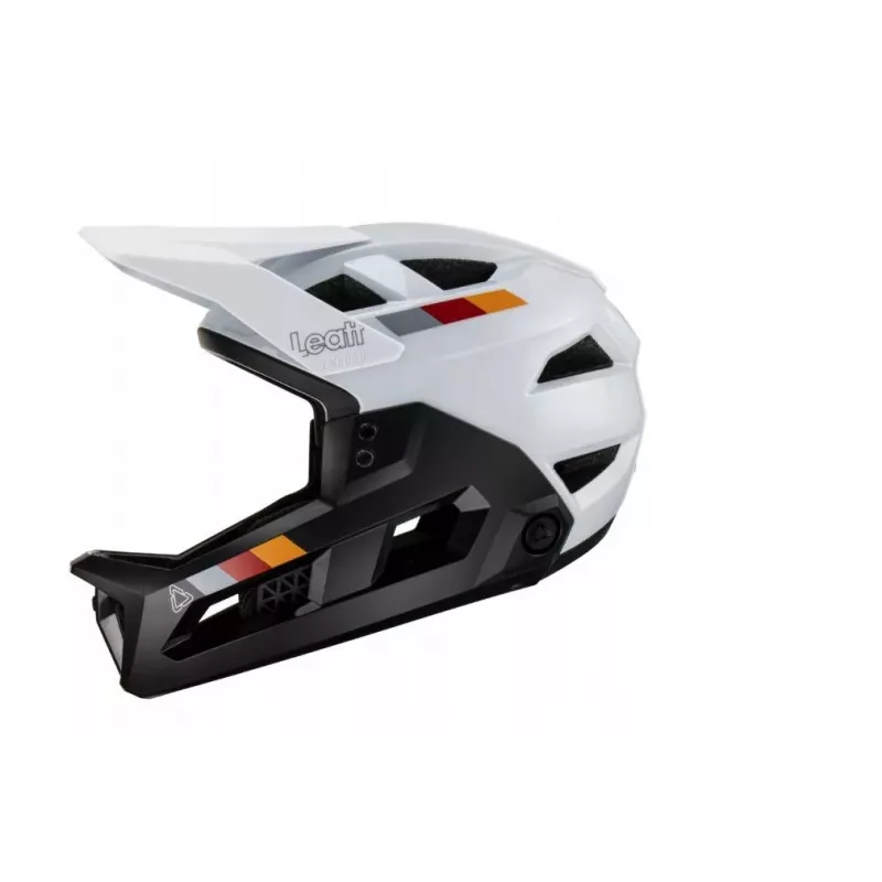 Kask rowerowy LEATT MTB Enduro 2.0 V23 z odpinanym ochraniaczem szczęki, rozmiar L (59-63 cm), biały