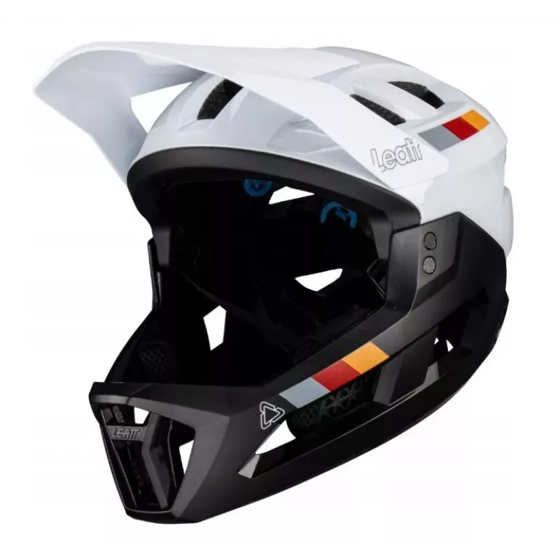Kask rowerowy LEATT MTB Enduro 2.0 V23 z odpinanym ochraniaczem szczęki, rozmiar L (59-63 cm), biały