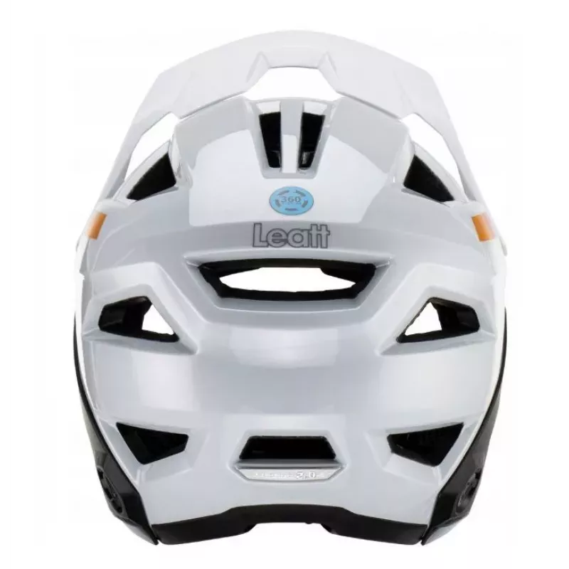 Kask rowerowy LEATT MTB Enduro 2.0 V23 z odpinanym ochraniaczem szczęki, rozmiar L (59-63 cm), biały