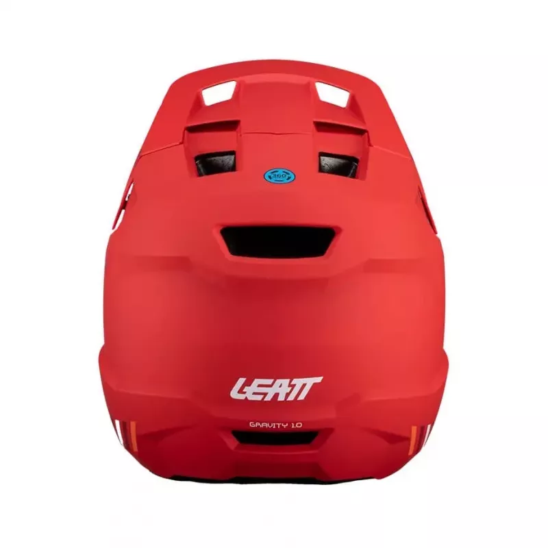 Kask rowerowy pełnotwarzowy LEATT MTB Gravity 1.0 V24, rozmiar L, czerwony