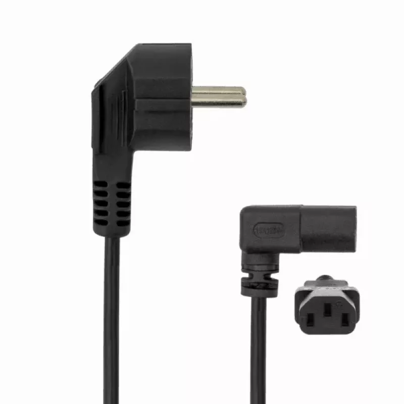 SBOX PC Power Cable Schuko to IEC C13 2m Black