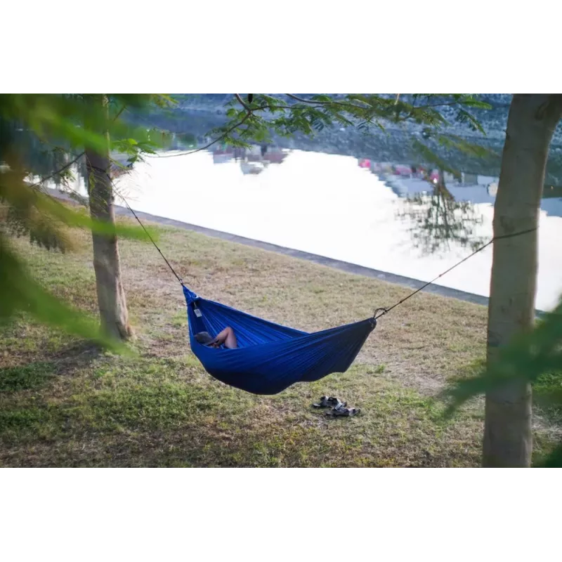 Ticket To The Moon TRAVEL HAMMOCK - Kompaktowy hamak wiszący 2 osoby Nylon Zielony