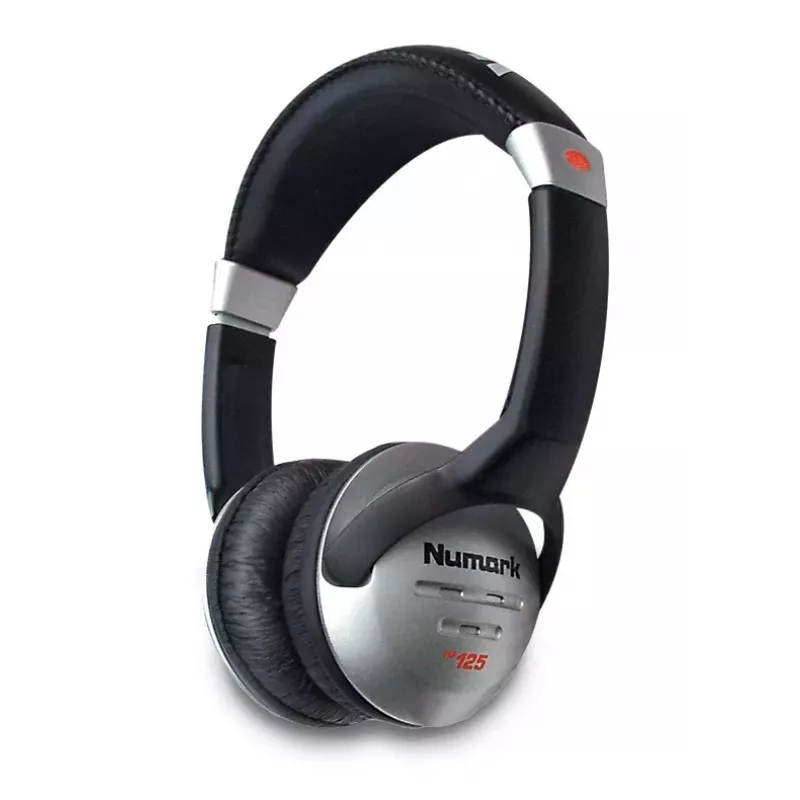 Numark HF125 DJ Headphones - Over-Ear, Closed-Back, 40mm Drivers, Black