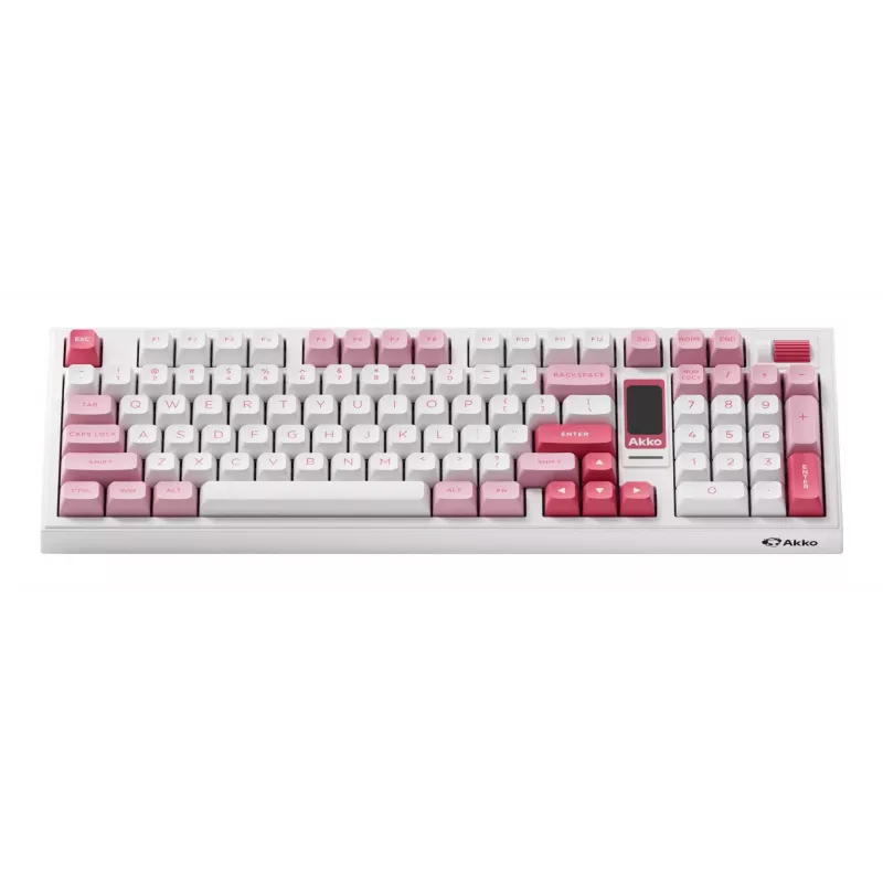 Klawiatura mechaniczna AKKO 5098B Prunus Lannesiana, 98 klawiszy, tryb potrójny, hot-swappable, RGB, klawisze PBT ASA