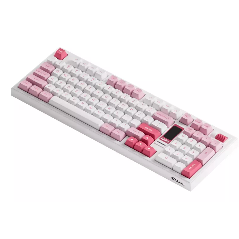 Klawiatura mechaniczna AKKO 5098B Prunus Lannesiana, 98 klawiszy, tryb potrójny, hot-swappable, RGB, klawisze PBT ASA