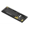 Klawiatura mechaniczna AKKO 5098B, 98 klawiszy, czarno-złota, hot-swappable, RGB, tryb potrójny (USB-C/2,4GHz/Bluetooth 5.0), przełączniki liniowe Akko CS Jelly White, keycapsy PBT ASA, 3000mAh