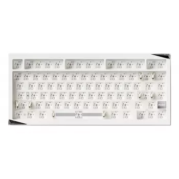 Zestaw DIY AKKO Barebone Mechaniczna Klawiatura 75% 82-klawiszowy Tryb Potrójny Hot-Swappable Gasket Mount Biały