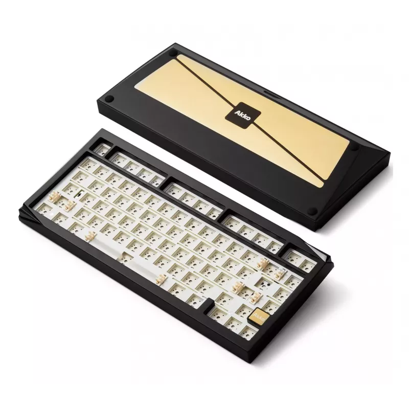 AKKO DIY Barebone Keyboard 65% 68-Key Tri-Mode Hot-Swappable Black