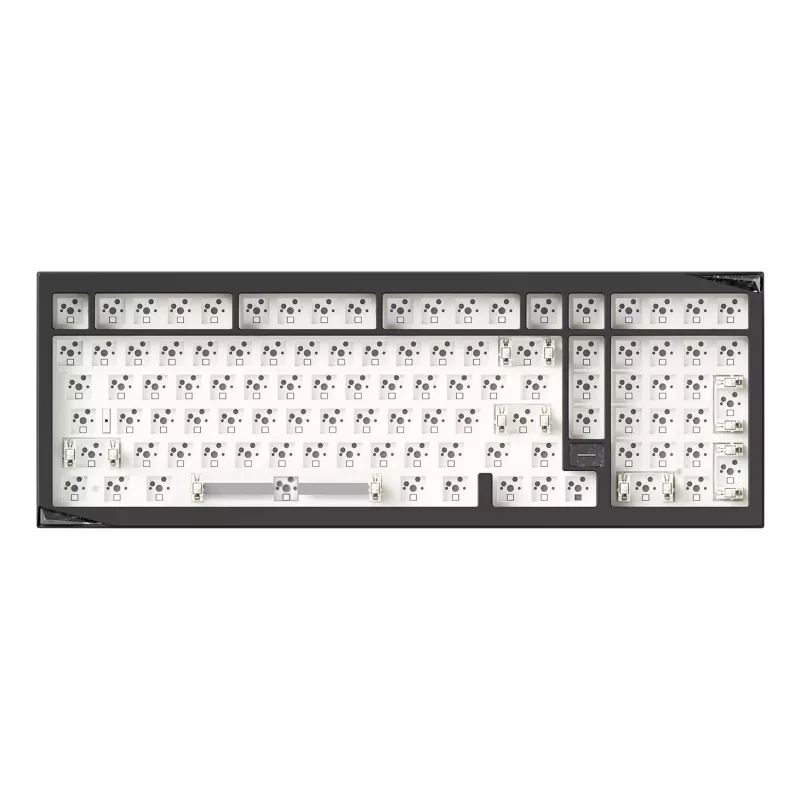 AKKO DIY Barebone Keyboard 75% Tri-Mode Hot-Swappable Gasket Mount Black