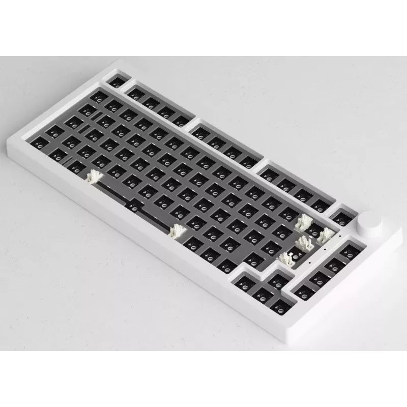 Zestaw DIY AKKO Barebone Keyboard Kit 75% Biały Tri-Mode Hot-Swappable