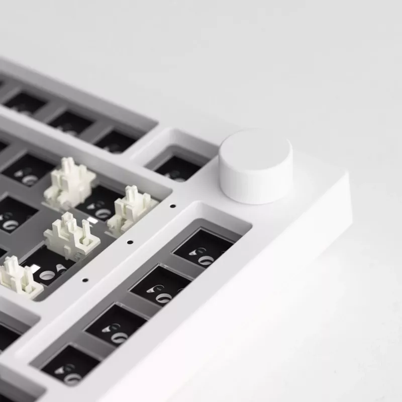 Zestaw DIY AKKO Barebone Keyboard Kit 75% Biały Tri-Mode Hot-Swappable