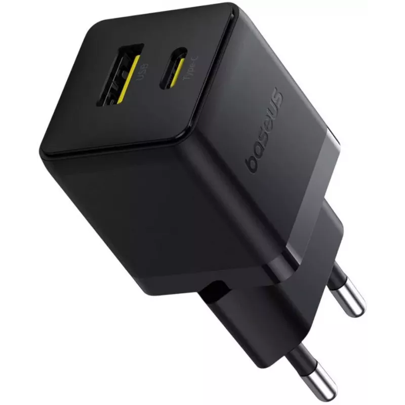 Baseus Palm 30W USB-C USB-A Ładowarka Czarna