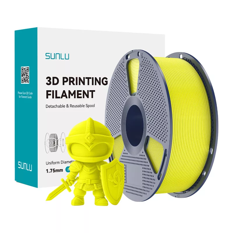SUNLU PLA+ Filament 1.75mm Yellow 1kg