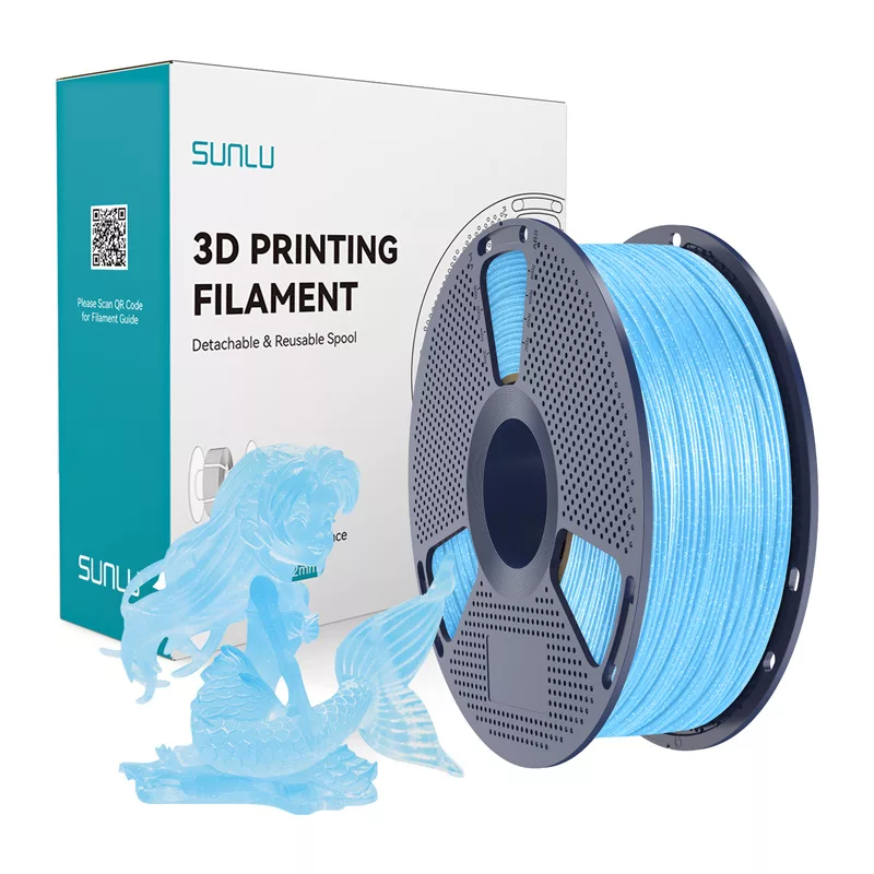 SUNLU PLA Filament (Shiny Blue) 1.75mm 1kg
