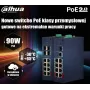 Dahua CHS4110-8ET-110 Przemysłowy niezarządzalny przełącznik PoE++, 8 portów PoE + 2 uplinki Gigabit, 110W, szyna DIN