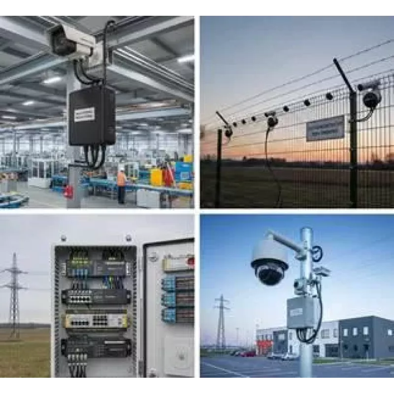 Dahua CHS4110-8ET-110 Przemysłowy niezarządzalny przełącznik PoE++, 8 portów PoE + 2 uplinki Gigabit, 110W, szyna DIN