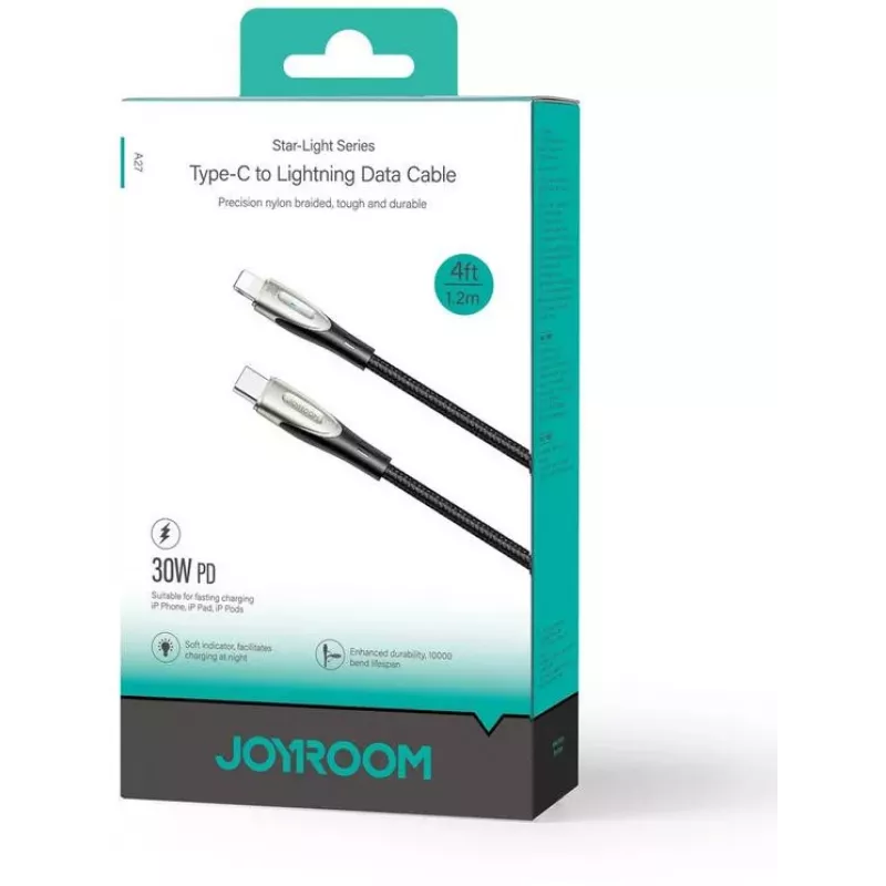 Joyroom Star-Light Series SA27-CL3 USB-C do Lightning Kabel 30W 1.2m Czarny