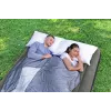 Bestway Pavillo Nadmuchiwany Materac Queen 203x152x25 cm z Wbudowaną Pompą Nożną, Flocked Top, Konstrukcja Coil Beam, Szary/Niebieski